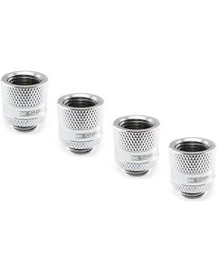 XSPC G1/4" Male to Female Rotary Fitting, Chrome, 4-Pack